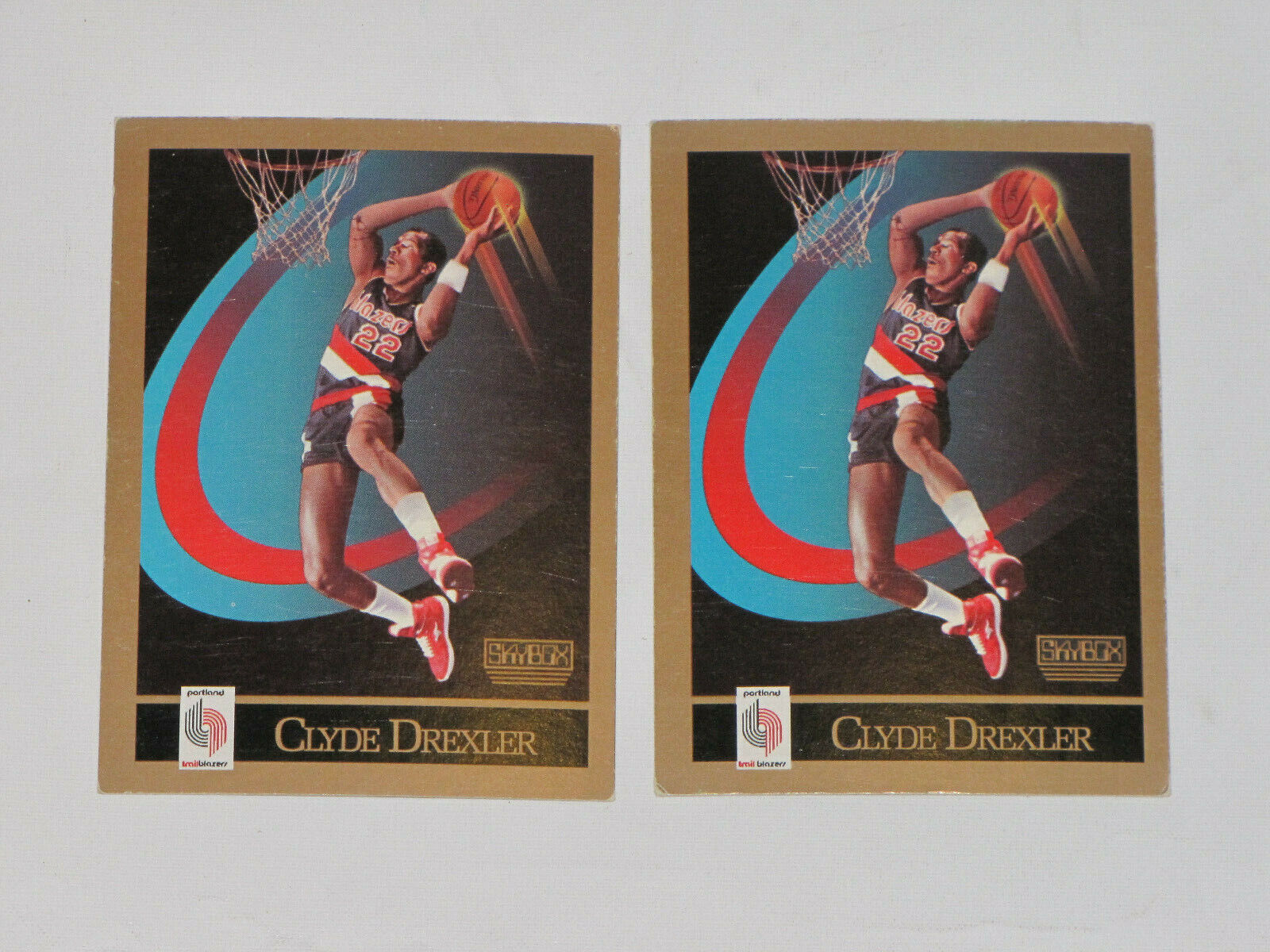 Lot Of 2 1990 SkyBox Portland Trail Blazers Basketball Card #233 Clyde Drexler Без бренда - фотография #9