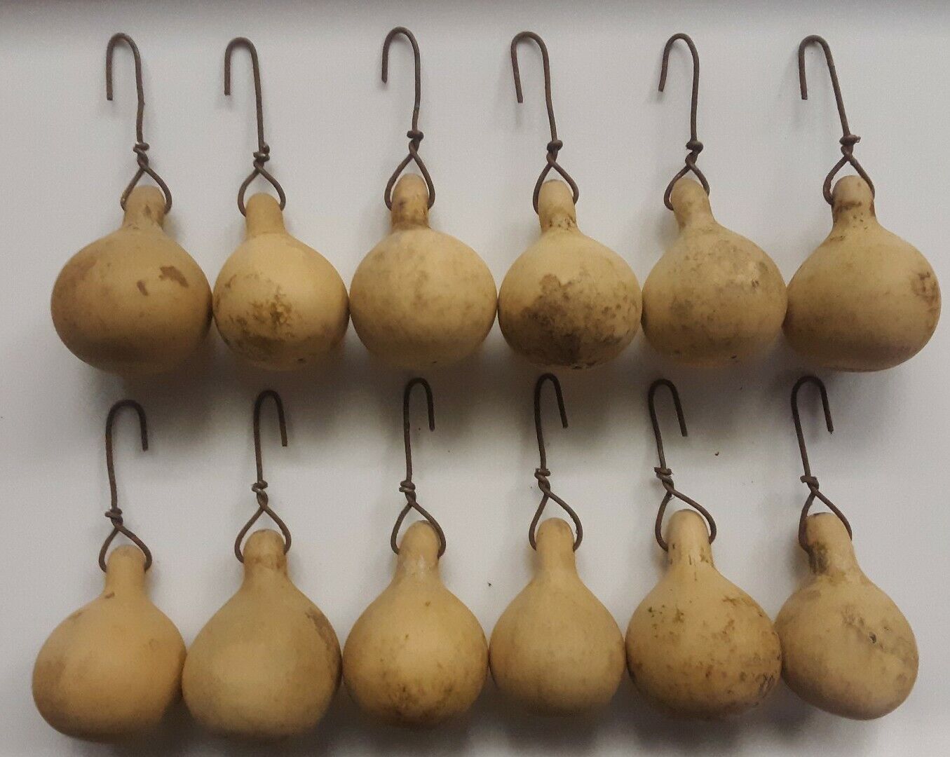 Gourd Ornies Primitive Christmas Tree Ornaments Smaller 3" Long, Lot of 12  Без бренда