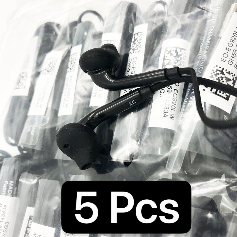 5 Pcs Headset Earphone Earbud For Samsung Galaxy S6 S7 Edge S8 S9 + Note 8 Unbranded Does Not Apply