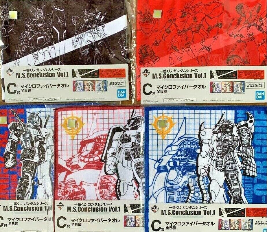 Ichiban Kuji Gundam Series M.S.Conclusion Vol.1 C Prize 5 towels Completed set Без бренда