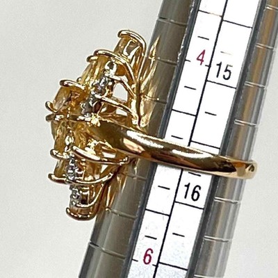 ROSS SIMONS Champaign Clear Zircon 18k yellow gold Ring Size 5 Jewelry F25 Ross Simons - фотография #5