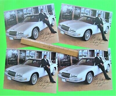 Four 1986 BUICK RIVIERA / WALTER PAYTON COLOR BROCHURES 2-Sided Sheets NrMINT Без бренда - фотография #6