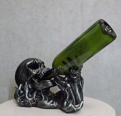 Gargle of Wine Skull Engulfed by Flames - Skeleton Wine Holder Без бренда - фотография #10