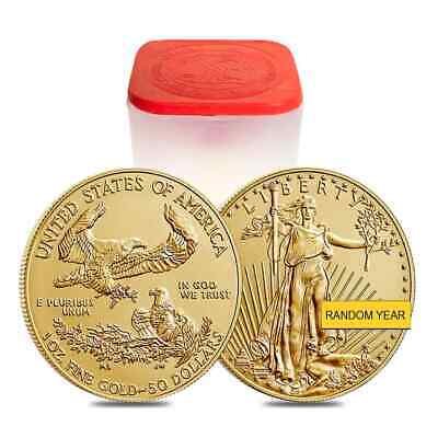 1 oz Gold American Eagle $50 Coin BU (Random Year) Без бренда - фотография #3