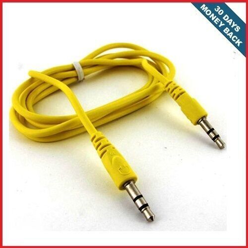3.5mm Stereo Yellow Color Male to Male Jack Port Extension Audio Aux Cable Generic AUXCABLE01 - фотография #2