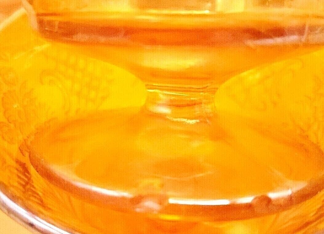 VINTAGE: FEDREAL - MARIGOLD CARNIVAL GLASS -NORMAMDIE SHERBERT GLASSES (5) Indiana Glass GLASSES - фотография #5