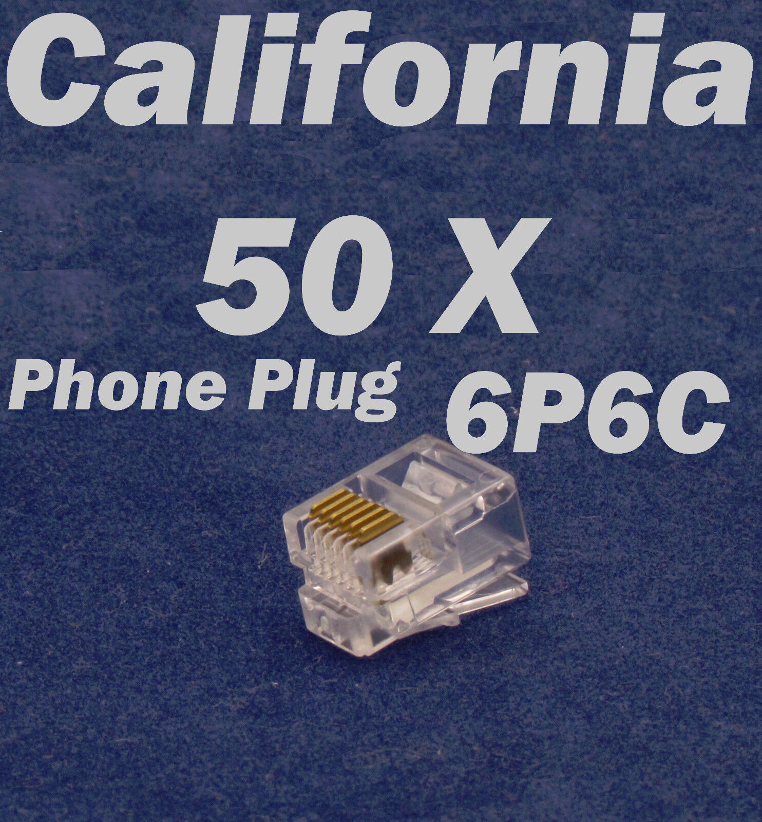 50 X Pcs RJ12 Plug 6P6C Phone Modular Telephone Connector Adapter DSL Crimp RJ11 LAswitch Does Not Apply