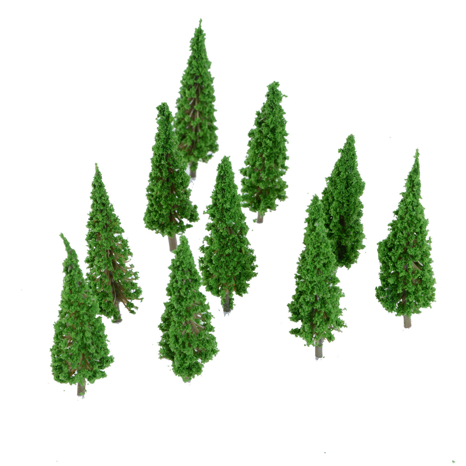 50pc Model Trees Train Railroad Diorama Wargame Park Scenery HO scale 55mm Mini Unbranded Does Not Apply - фотография #4