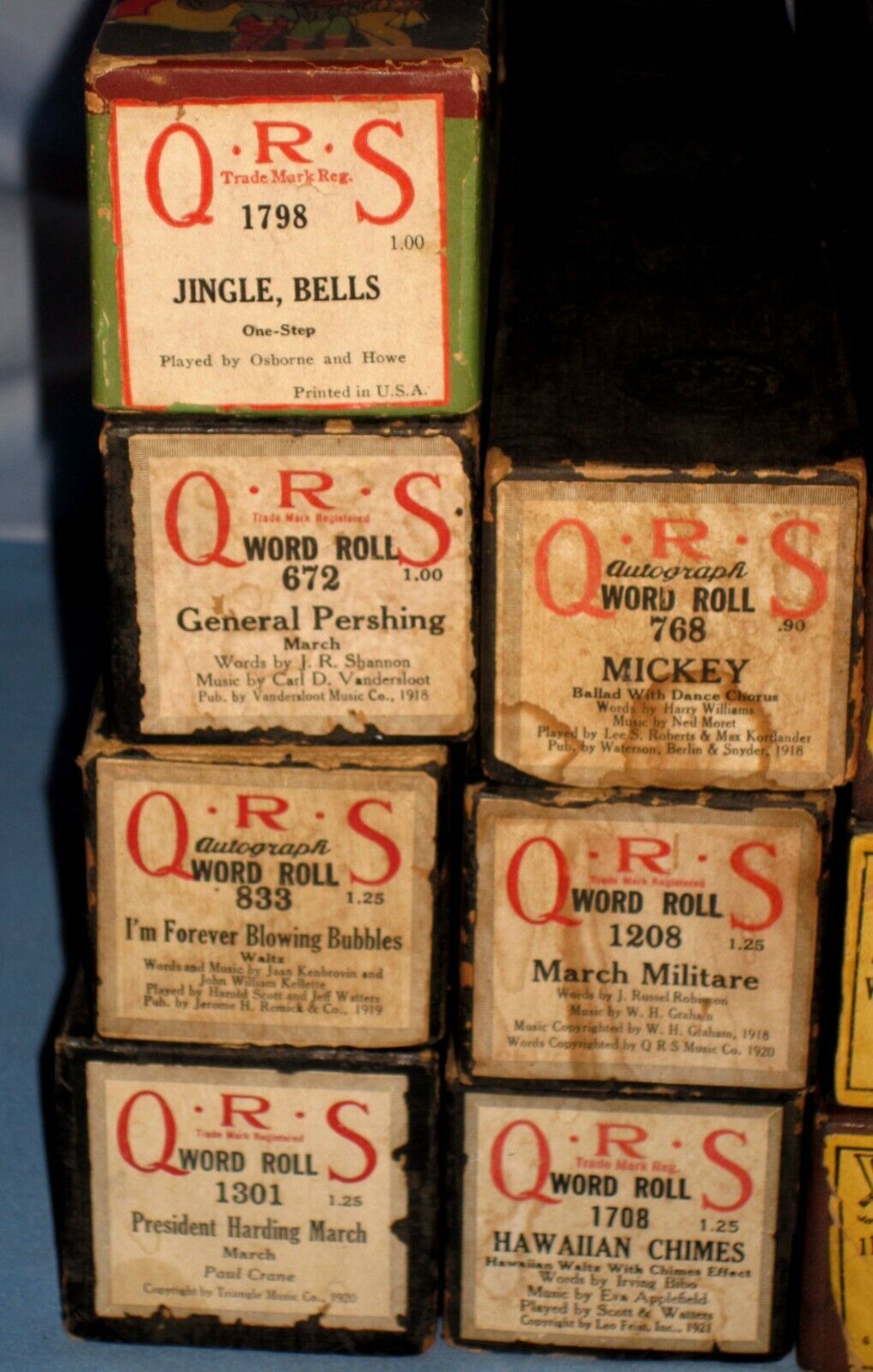 VTG/Antique Lot 20 Player Piano Rolls Music Songs ORS/Vocal Style/US/Imperial ++ Assorted - фотография #2