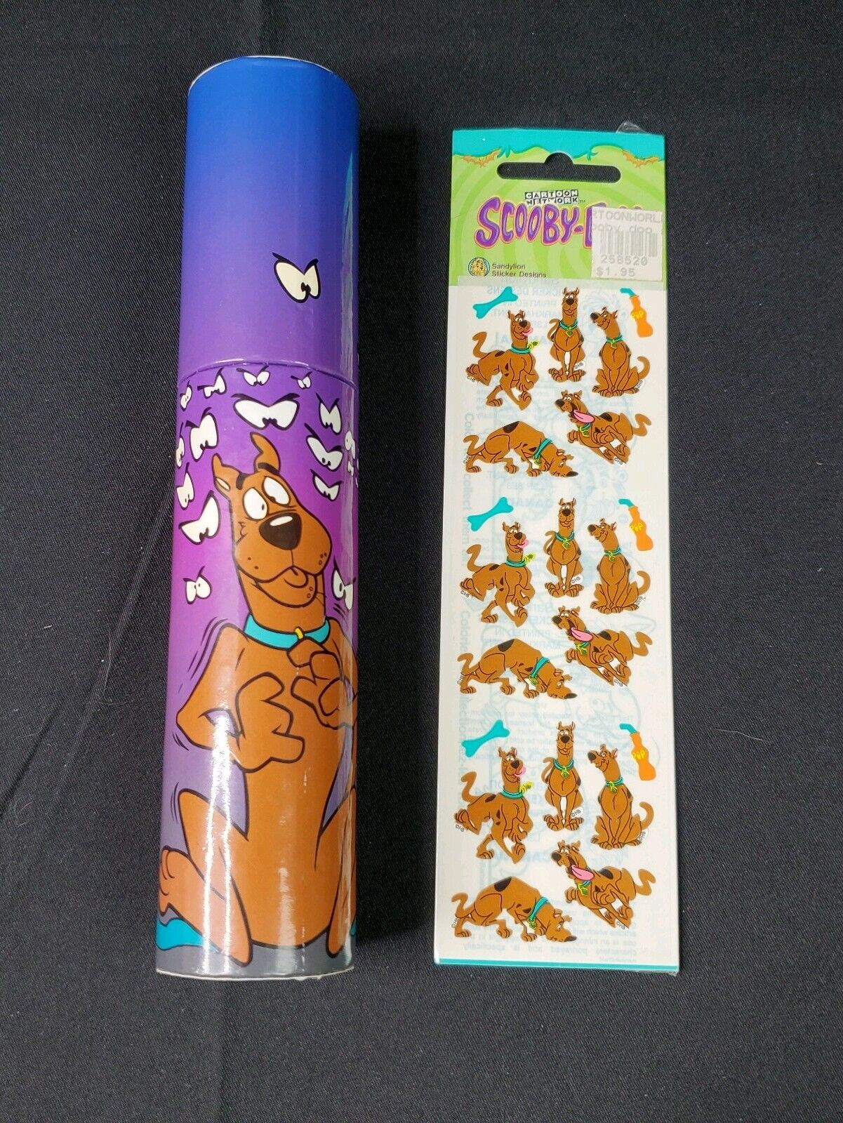 1998  Cartoon Network Scooby vintage  Doo Stickers WB  Pencils  with case lot 2 Warner Bros.