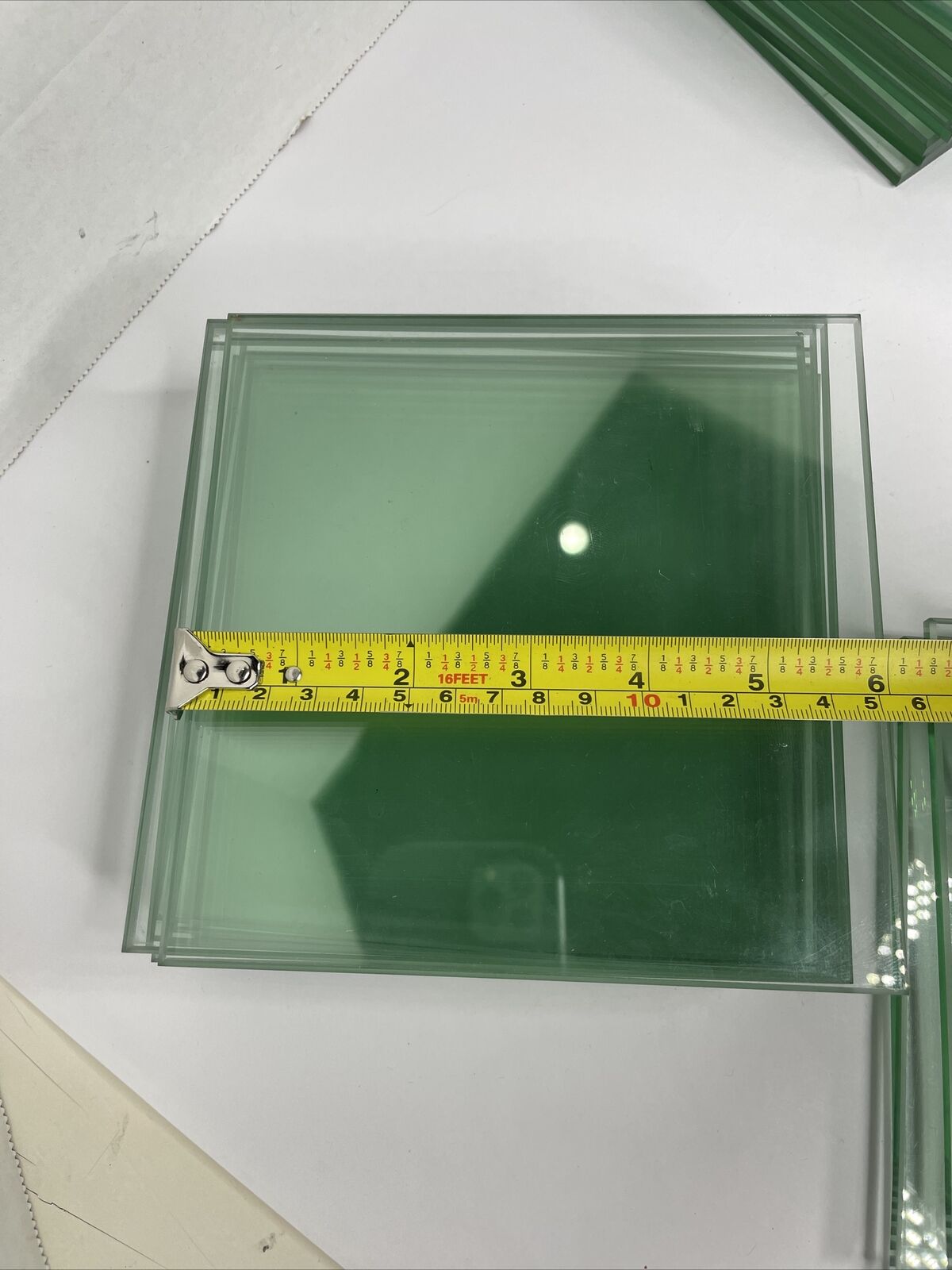 LOT OF 30 -  Square Clear Glass 6" x 6" (nominal) x 6mm Thick - Flat Polish Edge Unbranded Does Not Apply - фотография #2