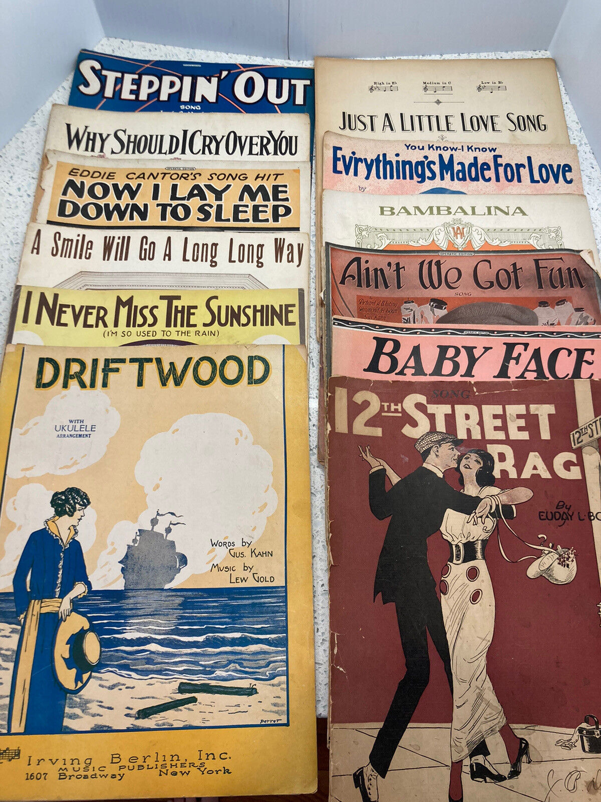 vintage sheet music 1920s of 12 Sheets Multi-Brands
