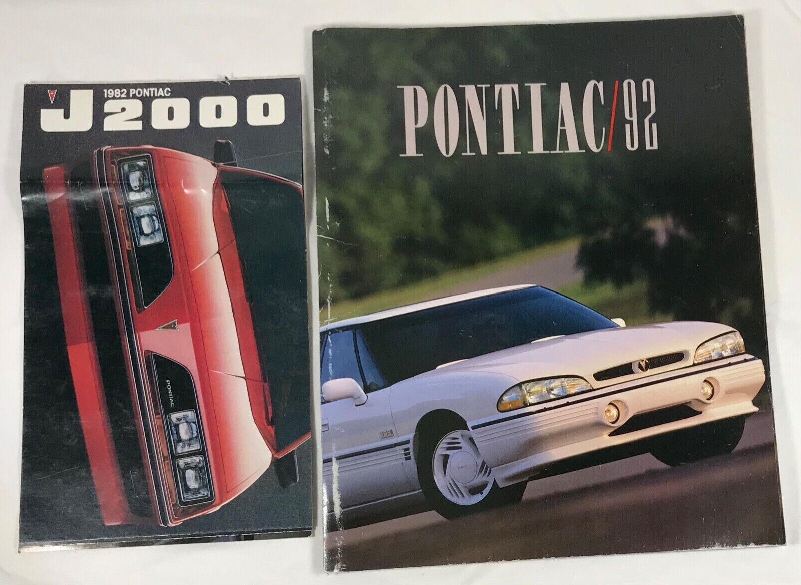  Vintage 1992 Pontiac Full Line & 1982 J2000 Sales Brochures GM Pontiac Catalogs Без бренда