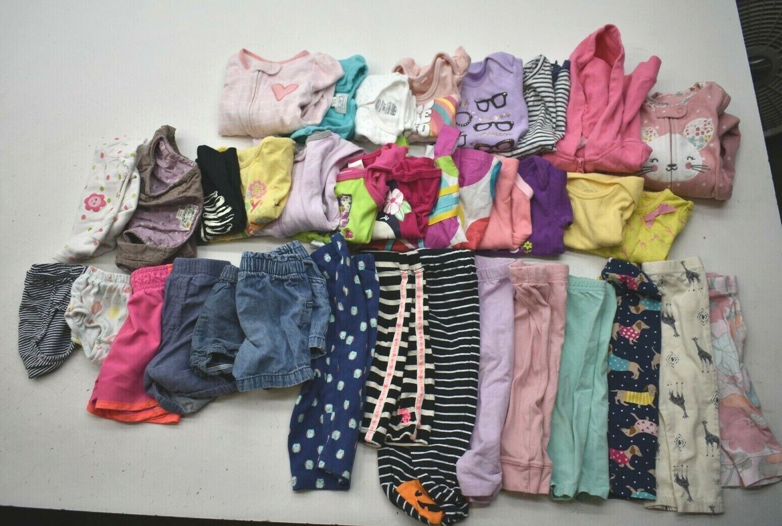 Wholesale Bulk Lot of 35 Girls Size 6-12 Mixed Season Pants Shirts Bottoms Mixed Brand