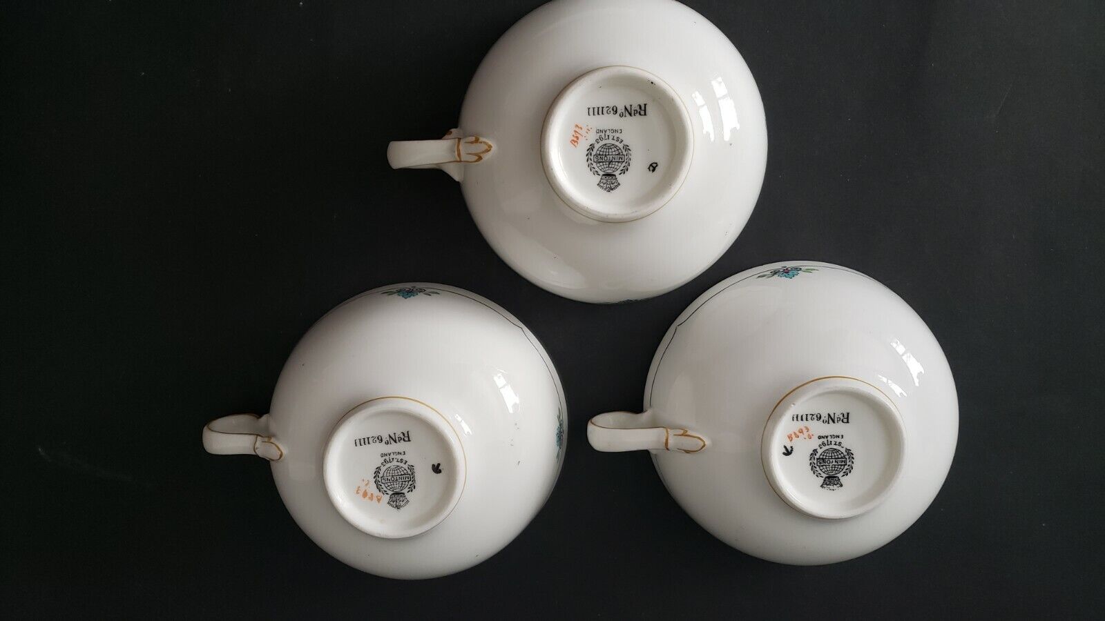 3 Minton Tea Cups Japonica Rd No 621111 Minton - фотография #6