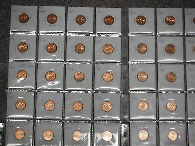 1957 to 2012 One Cent Collection ***** 56 coins ***** Brilliant & UNC Без бренда - фотография #3