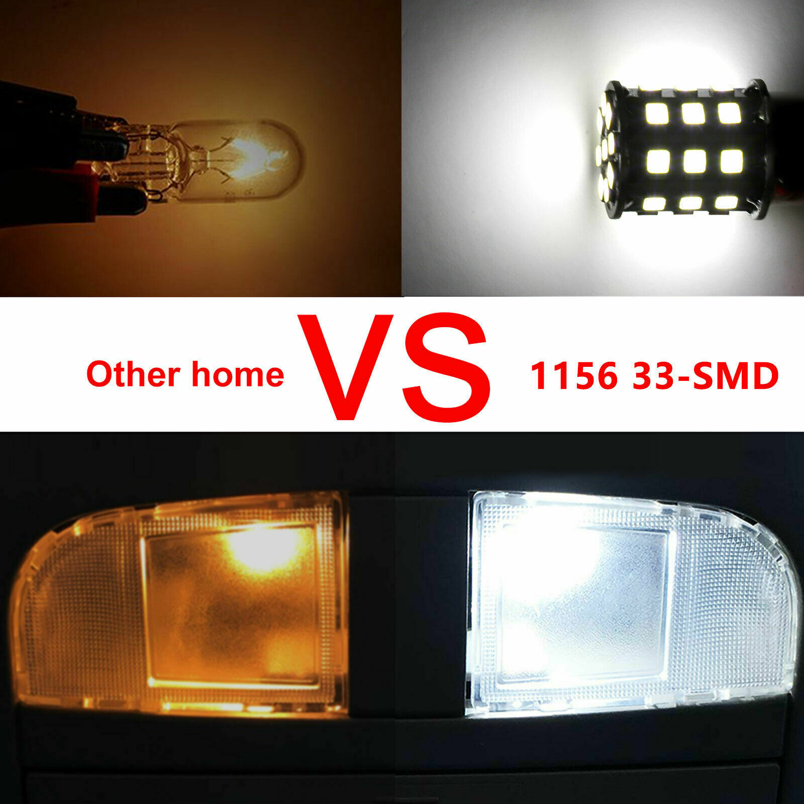 10x Super Bright White 1156 RV Trailer 33-SMD Car LED 1141 Interior Light Bulbs ANYHOW Does Not Apply - фотография #4