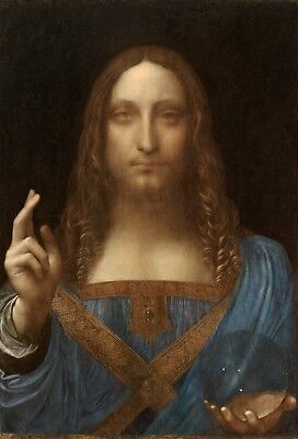 Salvator Mundi, Da Vinci,  Standard Sizes Print on Canvas, Giclee Print, HQ Без бренда