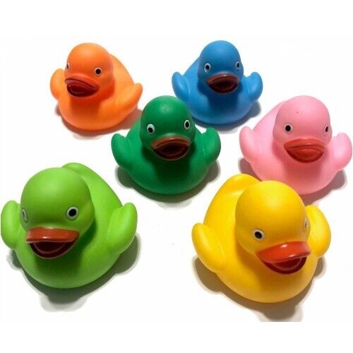 6 COLORFUL WINGED CRUISING DUCKS RUBBER DUCKIES 2" PARTY FAVORS CRUISE DUCK Duck does not apply