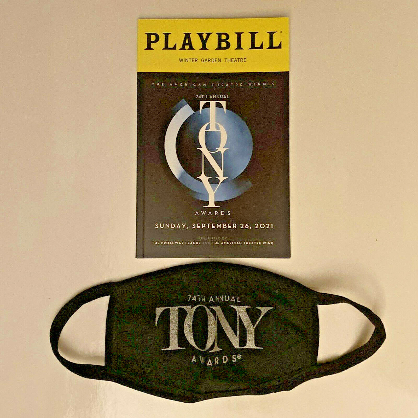 2021 Welcome Back Bdway 74th annual Tony Awards Playbill & NEW mask. Limited! Без бренда