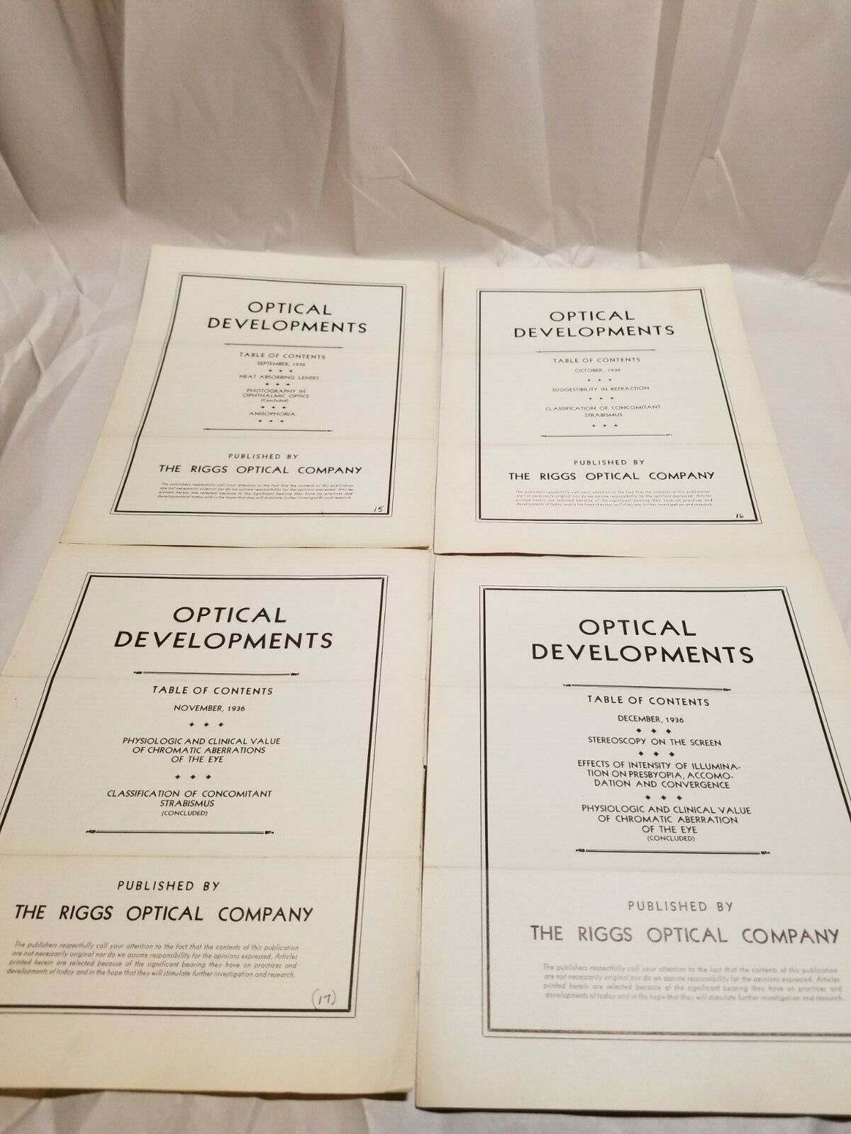 *VINTAGE* 80x 1931-1942 Optical Developments of the Month - Riggs Optical Compan Без бренда - фотография #5
