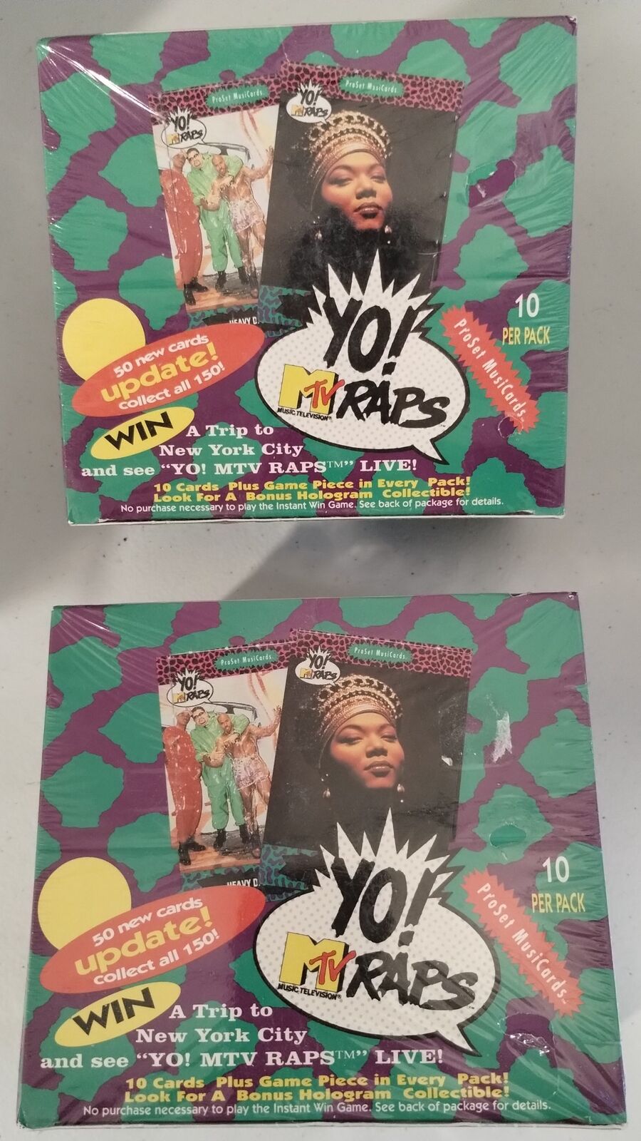 (2) 1991 PRO SET YO! MTV RAPS SERIES 2 UPDATE BOXES SEALED 36 PACKS PER BOX x2 Без бренда - фотография #11