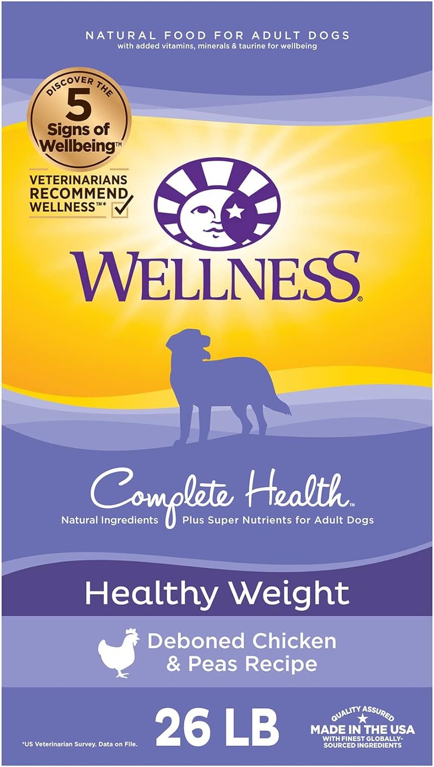 Dry Dog Food with Grains, Natural Ingredients, Made in USA with Real Meat Unbranded