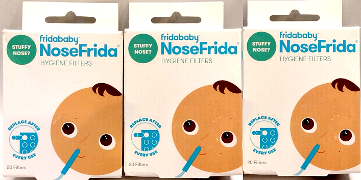 Fridababy NoseFrida Nasal Aspirator Replacement Filters 20 Count x 3 PACKS NoseFrida 381-3573