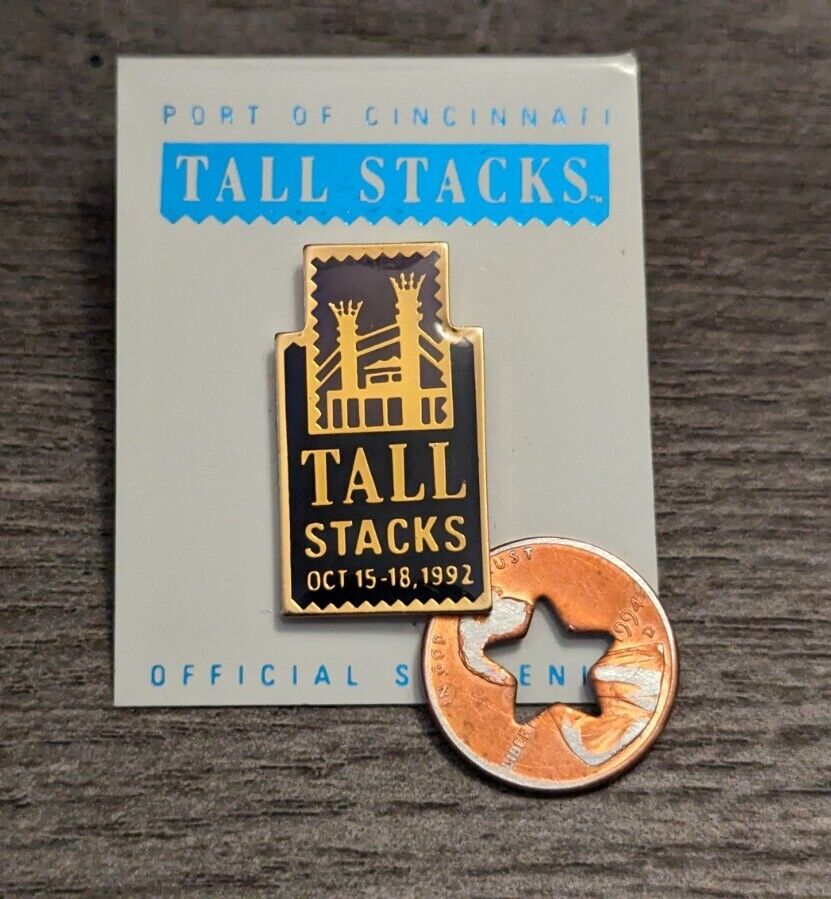 Port Of Cincinnati Ohio Tall Stacks Festival Oct 15-18 1992 Souvenir Lapel Pin Без бренда - фотография #4