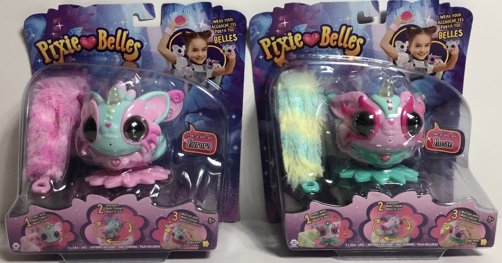 Pixie Belles Aurora & Rosie Interactive Enchanted Animal Toy - LOT OF 2 WowWee 39263927