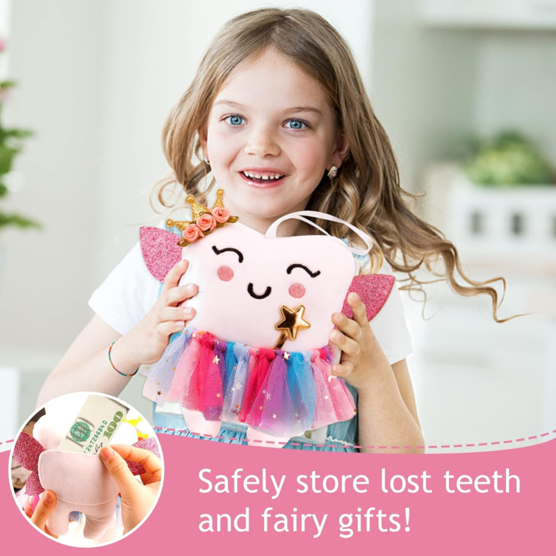 Tooth Fairy Pillow with Pocket for Girls | Tooth Pillow for Tooth Fairy for Girl Does not apply - фотография #2