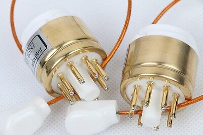 2piece TOP GOLD PLATED 6F8G 6C8G TO 6SN7 6SL7 TUBE CONVERTER ADAPTER Unbranded/Generic Does Not Apply - фотография #6