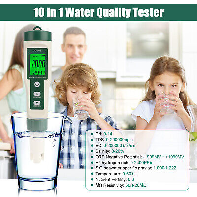 10 in1 Digital LCD PH/TDS/EC/ORP/TEMP/SG/Salinity Water Quality Tester Meter Pen Partsdom Does Not Apply - фотография #2