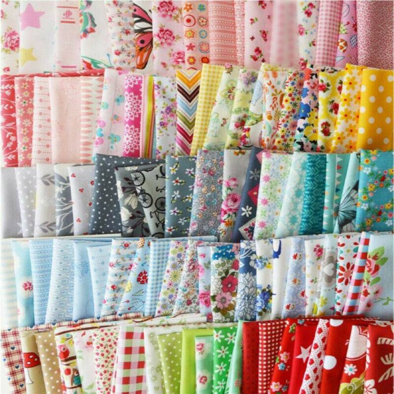 100Pcs 100% Cotton Assorted Quarters Bundle Quilt Quilting Fabric Sewing DIY US Unbranded Does Not Apply