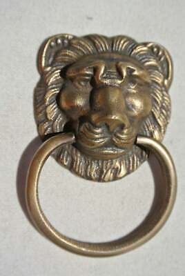 6 LION pulls handles Small heavy  SOLID BRASS old style bolt house antiques B Без бренда - фотография #7