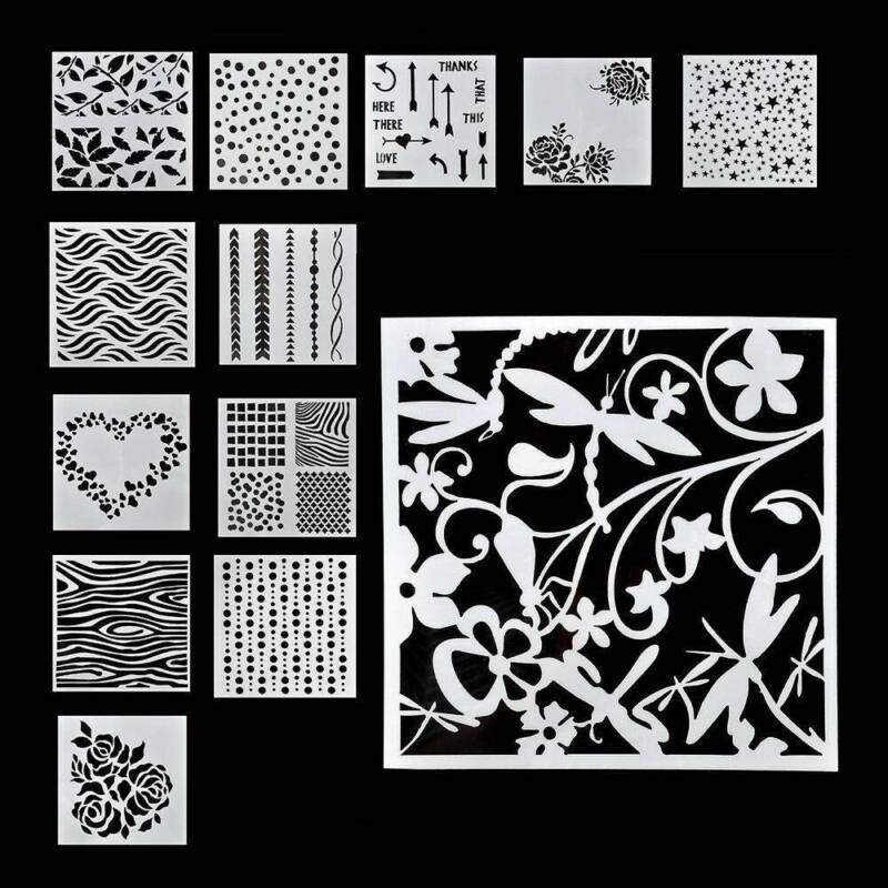 13Pcs/Lot Embossing Template Scrapbooking Walls Painting Layering Stencils DIY * Unbranded Does Not Apply - фотография #5