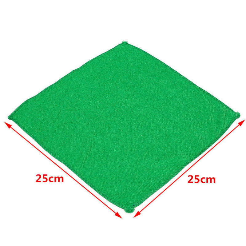 10pcs Green Microfiber Towel Car Cleaning Wash Drying Detailing Cloth No Scratch Unbranded Does Not Apply - фотография #8