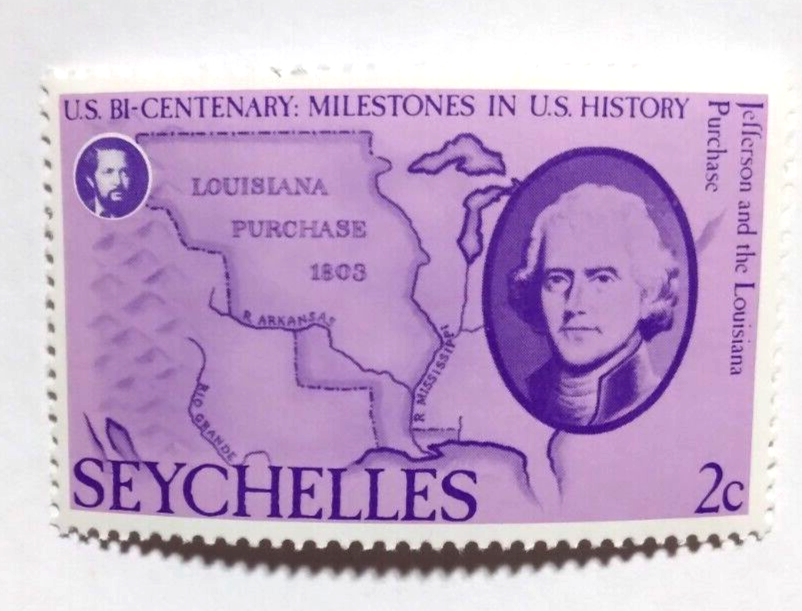 3 SEYCHELLES Stamps US BI- Centenary Milestones in US History Louisiana Purchase Без бренда - фотография #3