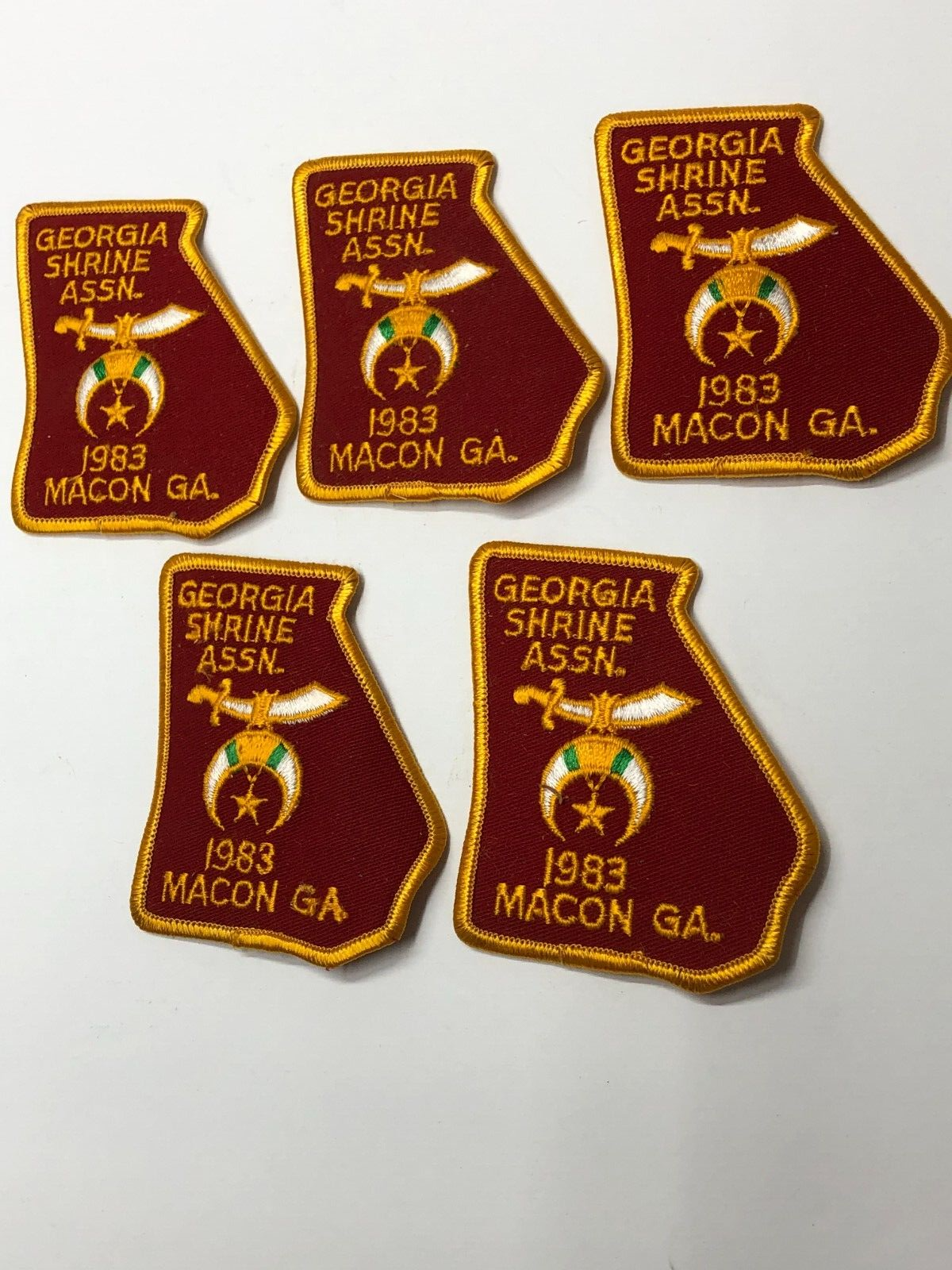 Georgia Shrine Assn. 1983 Macon, GA New Old Stock Patches Без бренда
