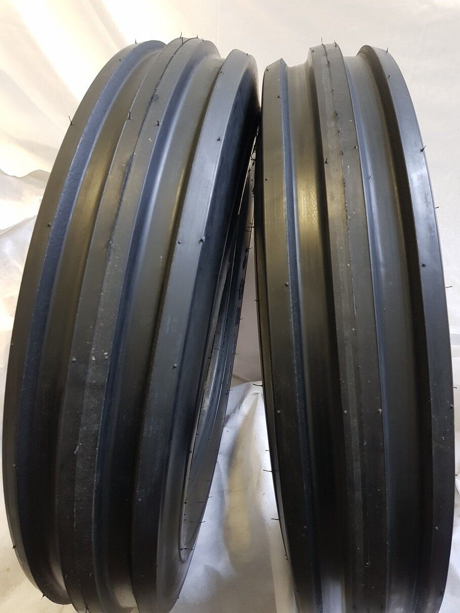 (2 TIRES + 2 TUBES) 6.50-16 8 PLY KNK35 3-Rib Farm Tractor Tires W/Tube 6.50x16 Road Warrior 650168F2W1573T