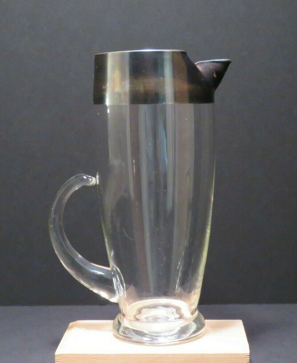 Dorothy Thorpe Glassware Mid Century Modern 9" Pitcher Barware Без бренда