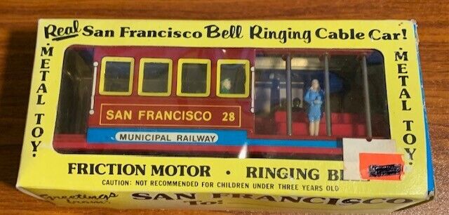 San Francisco Bell Ring Red Metal Cable Car Bay and Taylor New Free Shipping Без бренда