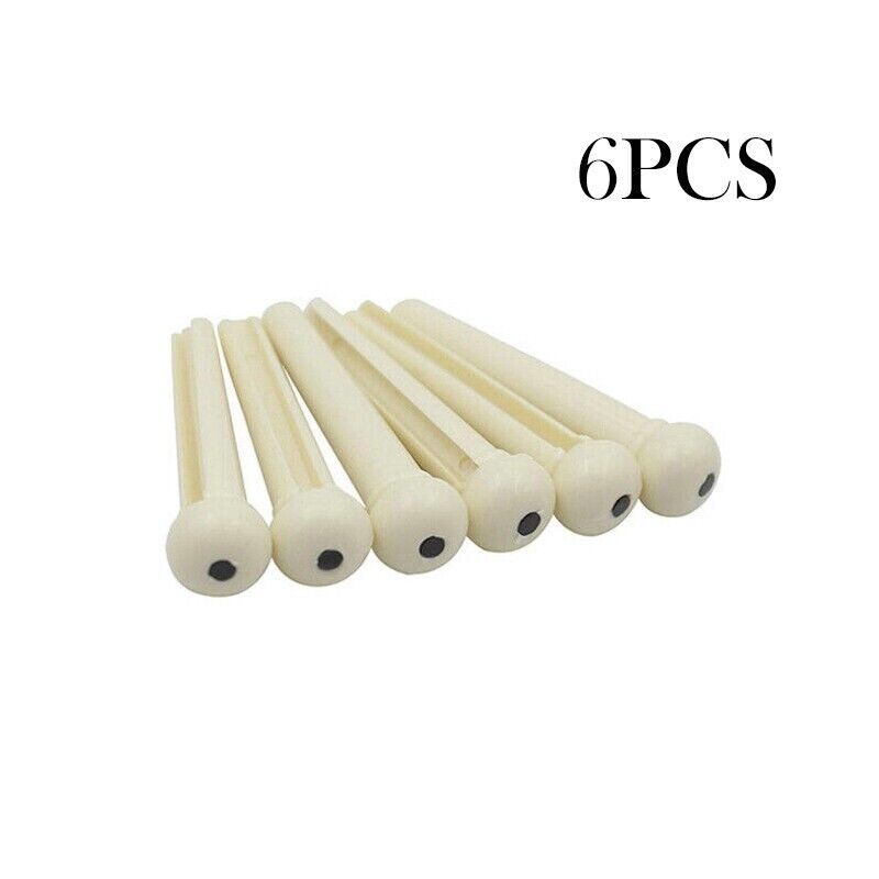Pack of 6 Acoustic Guitar Bridge Pins Plastic String End Peg Connectors Unbranded Does not apply - фотография #2