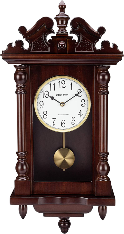 Wall Clock with Real Wood, 4 Chime Options, Swinging Pendulum, Antique Vintage D Does not apply - фотография #2