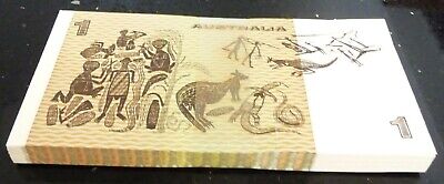 1982 Australia $1 Johnston / Stone paper Banknote UNC Run of 10 Без бренда - фотография #2