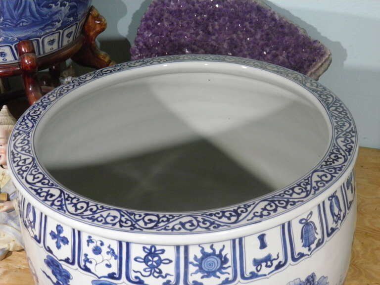Monumental Chinese Blue White Porcelain Jardinieres Urns 19th century Без бренда - фотография #10