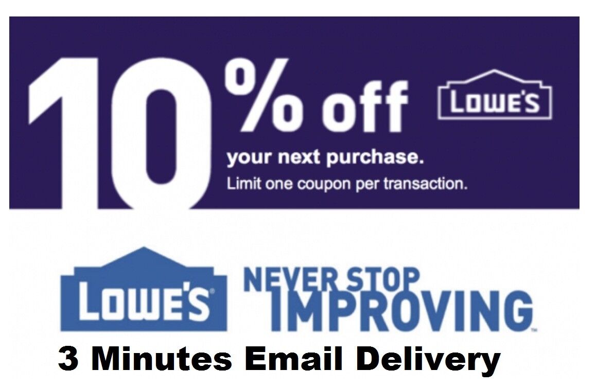 Three 3x Lowes 10% OFF3Coupons-InStore and Online-Fastest Delivery----- Без бренда