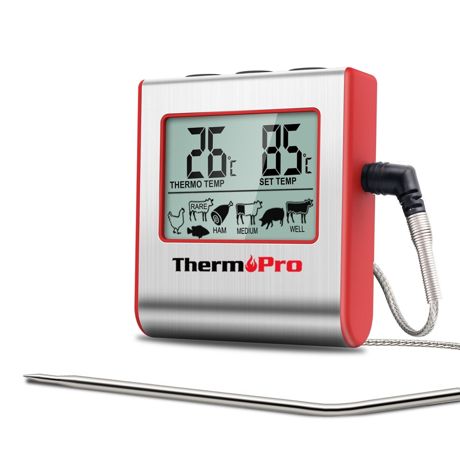 ThermoPro TP16W Digital Meat Thermometer for Cooking Smoker Oven, Large LCD ThermoPro TPP16W