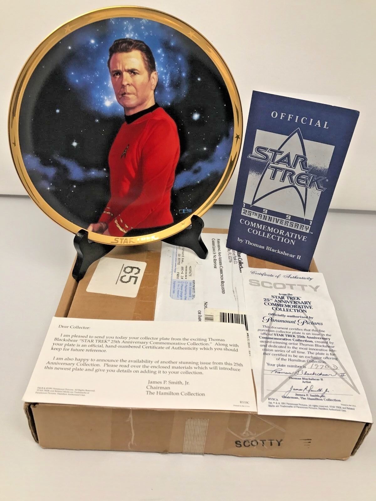 Star Trek Hamilton 25th Anniversary Collection NINE (9) plate Set COAs + boxes Без бренда - фотография #8