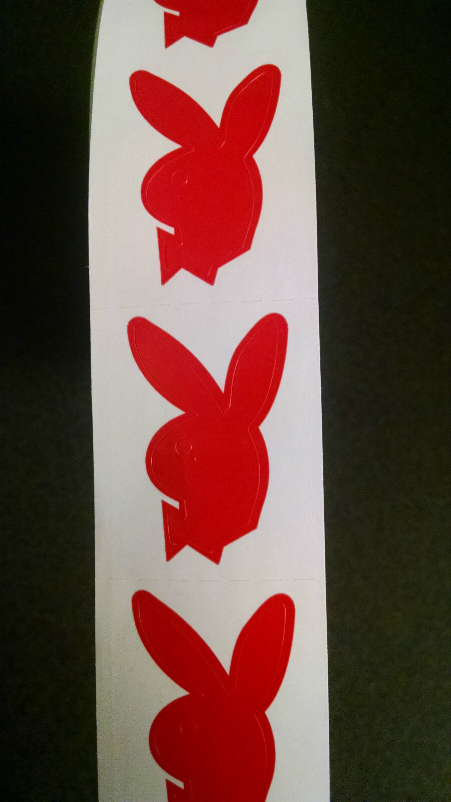 ~~~100~~~   PLAYBOY BUNNY TANNING BODY STICKERS  RED With BOW TIE Faces Left Unbranded - фотография #2